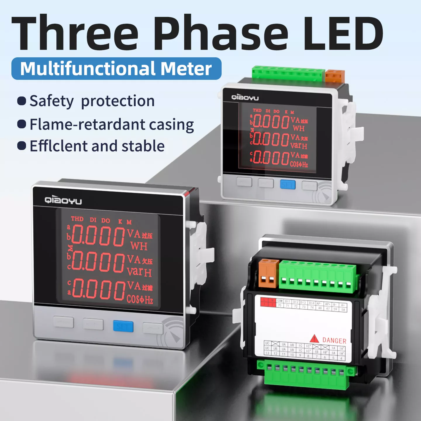 عداد متعدد الوظائف LED ثلاثي الطور